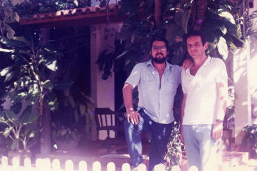 Alex com o cineasta rogério sganzerla quando de sua visita à paraíba.